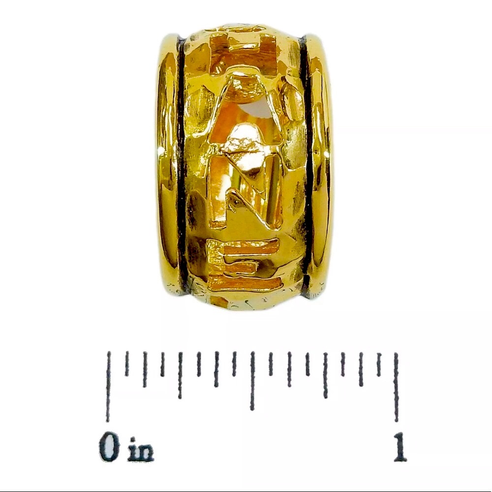 CHANEL Vintage Gold Cut Out Logo Clip On Earrings - Picture 6 of 12